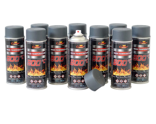Ofenlack Ofenfarbe Thermolack Auspufflack hitzebeständig 800°C anthrazit 400ml