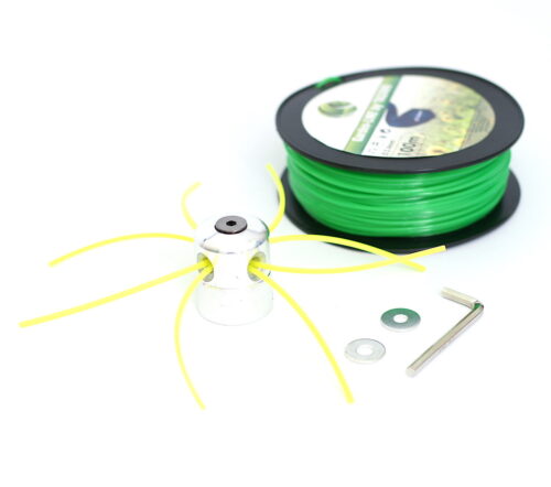 Alu Fadenkopf Mähkopf Motorsense Freischneider + 100m Mähfaden 2,4mm