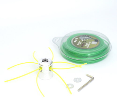 Alu Fadenkopf Mähkopf Motorsense Freischneider + 50m Mähfaden 2,8mm 4-Kant