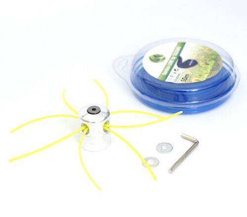 Alu Fadenkopf Mähkopf Motorsense Freischneider + 50m Mähfaden 2,65mm