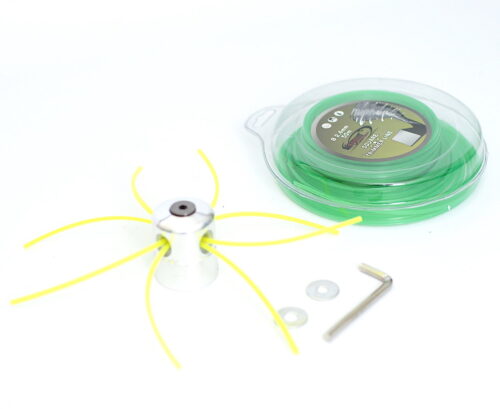 Alu Fadenkopf Mähkopf Motorsense Freischneider + 50m Mähfaden 2,4mm 4-Kant