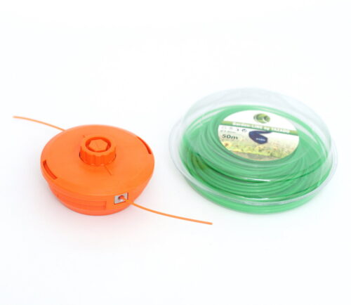 Fadenkopf Mähkopf Easy Load Motorsense Freischneider + 50m Mähfaden 2,4mm