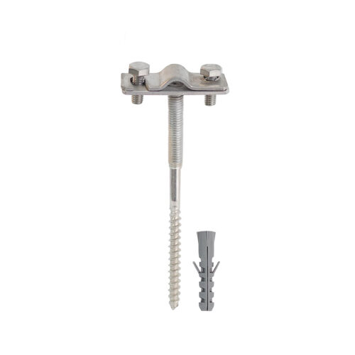 Wand-Leitungshalter L100 aus Edelstahl für 8-10 mm Runddraht Blitzschutz Erdung
