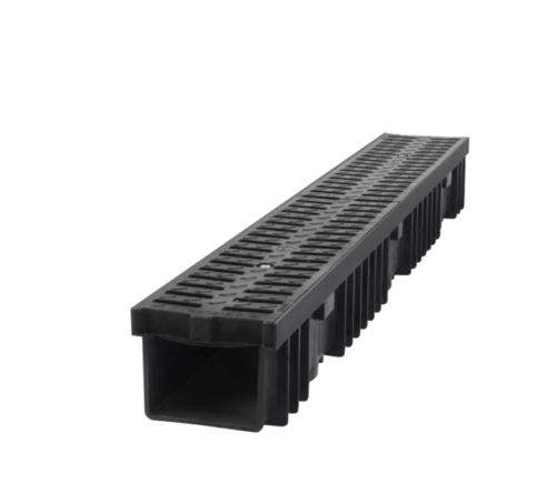 Entwässerungsrinne Bodenrinne Terassenrinne Höhe 105mm B125 Kunststoff PVC 12,5T