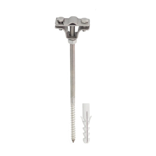 Wand Leitungshalter L300 aus Edelstahl für 8-10 mm Runddraht Blitzschutz Erdung