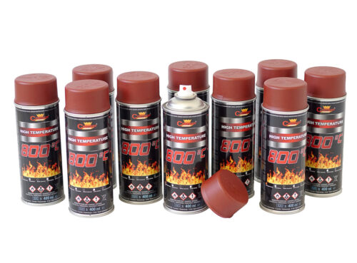 Ofenlack Ofenfarbe Thermolack Auspufflack hitzebeständig bis 800°C rot 400ml