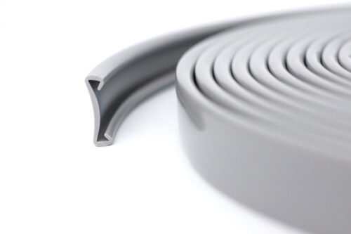 20m PVC Handlauf 40x8mm Treppenhandlauf Kunststoffhandlauf Gummi hellgrau