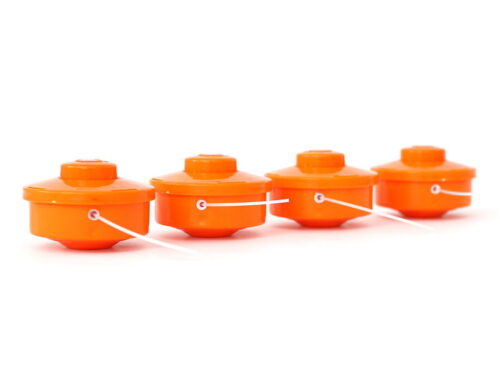 Sparset 4x Fadenkopf Fadenspule Doppelfadenkopf Mähkopf Motorsense orange