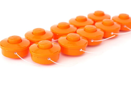 Sparset 10x Fadenkopf Fadenspule Doppelfadenkopf Mähkopf Motorsense orange