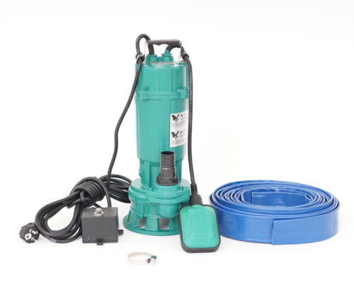 370W Fäkalienpumpe Schmutzwasserpumpe Tauchpumpe FURIATKA 6600L/h + 10m Schlauch