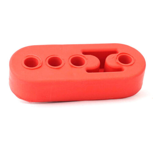 EPDM Auspuffgummi Hänger Halterung universell Aufhängung Auspuff 4 Loch rot 110x45x22mm