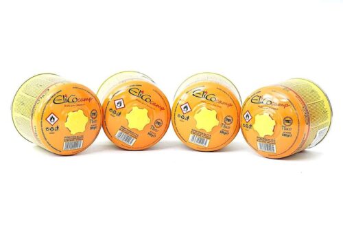 4x 500g ELICO Schraubkartusche Gaskartusche Camping Gaskocher Propan Butan Gas