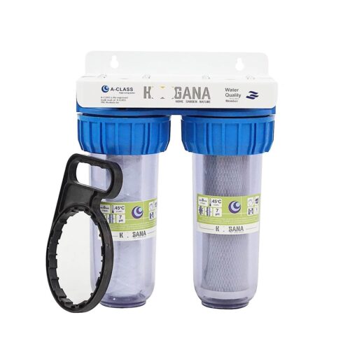10" Doppelfilter Wasserfilter System Hauswasser Zisterne Brunnen Pumpe 1" Zoll