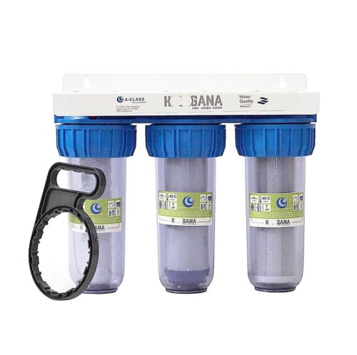 10" 3-Stufen Wasserfilter System Hauswasser Zisterne Brunnen Pumpe 3/4" Zoll