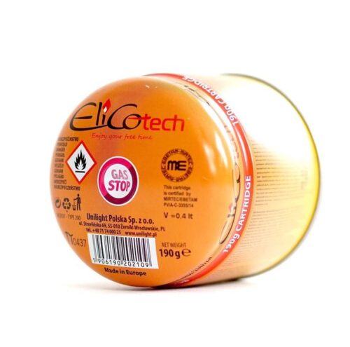 1x 190g ELICO Stechkartusche Gaskartusche Camping Gaskocher Propan Butan Gas