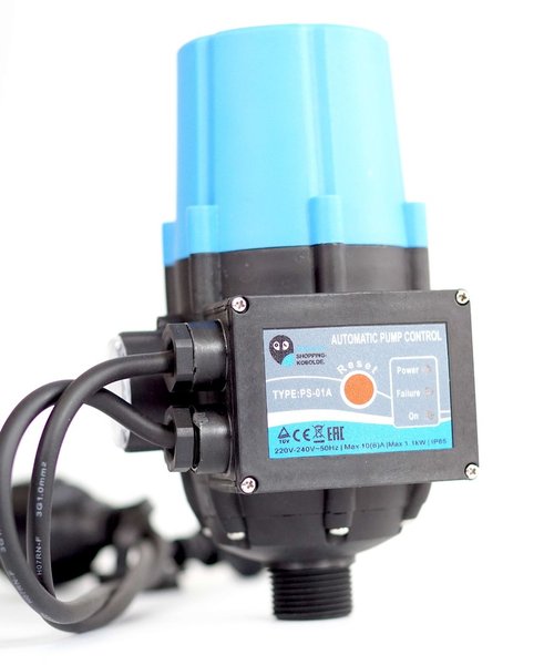 Pumpensteuerung Druckschalter PS-01A blau für Pumpe Gartenpumpe Hauswasserwerk