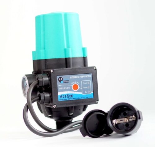 Pumpensteuerung Druckschalter PS-01A türkis für Pumpe Gartenpumpe Hauswasserwerk