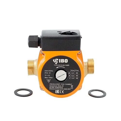 Zirkulationspumpe IBO OHI 15-60/130BR – 3-stufig – für Trinkwasser + Dichtungen
