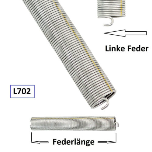 1 Stück Torsionsfeder Torfeder L702 / L21 für Hörmann Garagentor Garagentorfeder