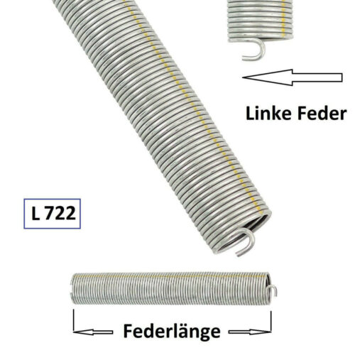 1 Stück Torsionsfeder Torfeder L722 / L31 für Hörmann Garagentor Garagentorfeder