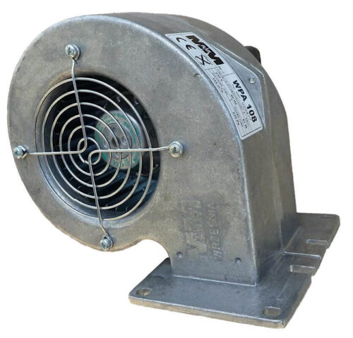 WPA108 Druckgebläse Ofengebläse Druckventilator f. Holzvergaser mit Papst Motor 41W 155 m3/h