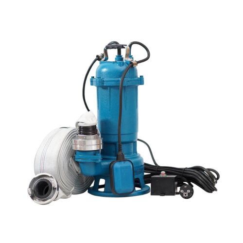 1100W WEISBACH CTR Fäkalienpumpe Schmutzwasserpumpe Cutter 21000L/h + 20m C-Schlauch