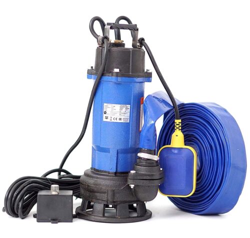 370W Fäkalienpumpe Schmutzwasserpumpe Tauchpumpe Abwasserpumpe + 10m Schlauch