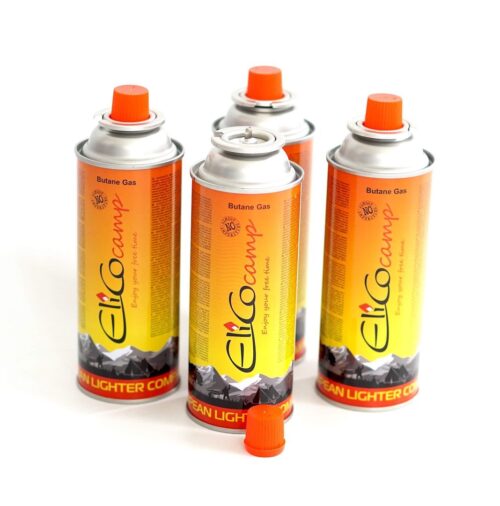 4x 220g ELICO Gaskartusche f. Camping Gaskocher Gasheizung Gasbrenner Butan Gas