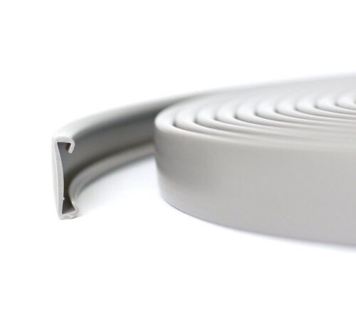 5m PVC Handlauf 40x8mm Treppenhandlauf Kunststoffhandlauf Gummi silber