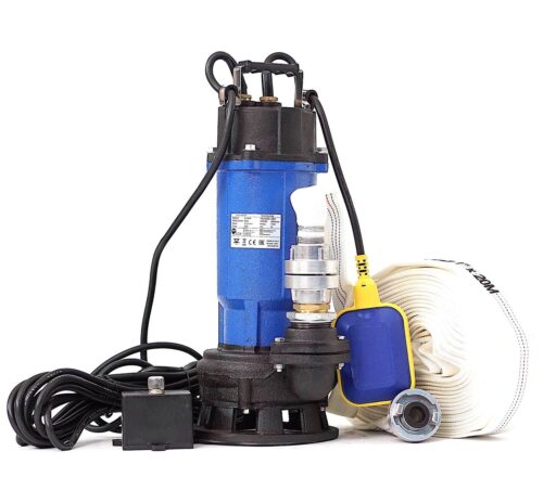 370W Fäkalienpumpe Schmutzwasserpumpe Tauchpumpe Abwasserpumpe + 20m D-Schlauch