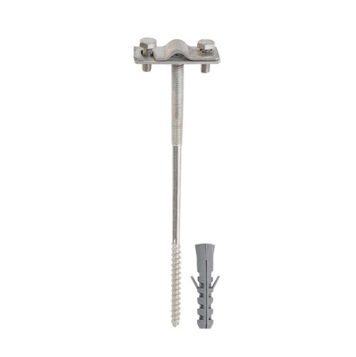 Edelstahl Wand Leitungshalter L160 für 8–10 mm Runddraht – Blitzschutz & Erdung
