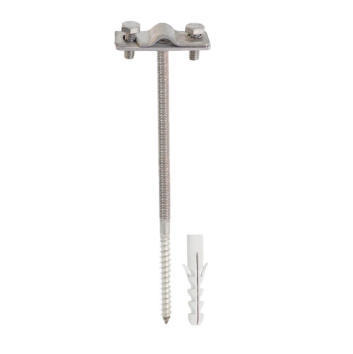 Edelstahl Wand Leitungshalter L300 für 8–10 mm Runddraht – Blitzschutz & Erdung