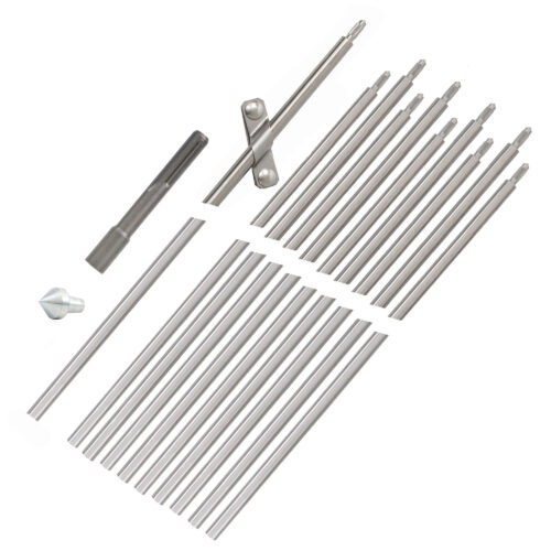 Tiefenerder Ø20mm V4A Edelstahl Set mit Schlagspitze, Schelle, SDS Max Kopf
